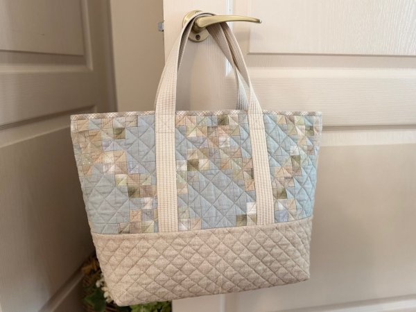 Photo1: Irish Chain Lesson Tote Bag  (1)