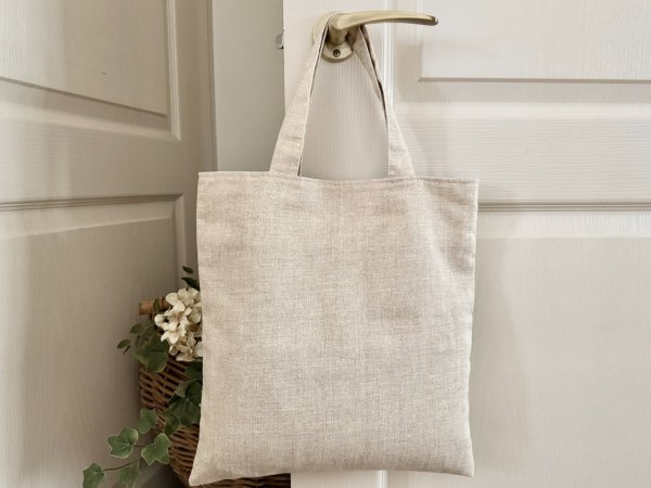 Photo2: Circle Embroidered Tote Bag (2)