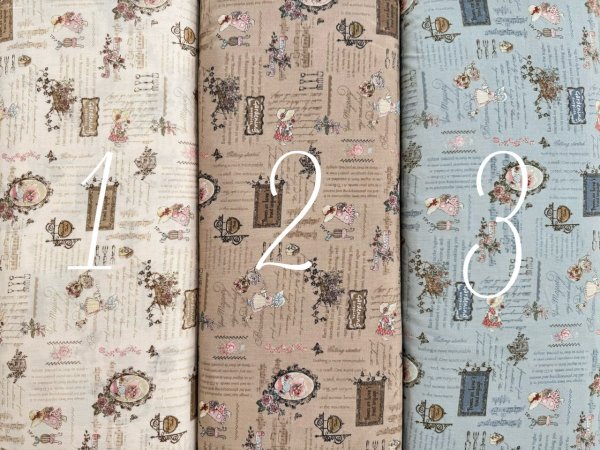 Photo2: Sunbonnet Sue Printed Fabric (2)