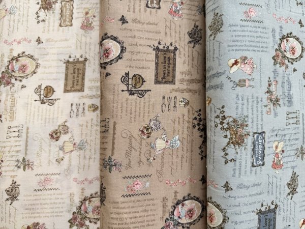 Photo3: Sunbonnet Sue Printed Fabric (3)