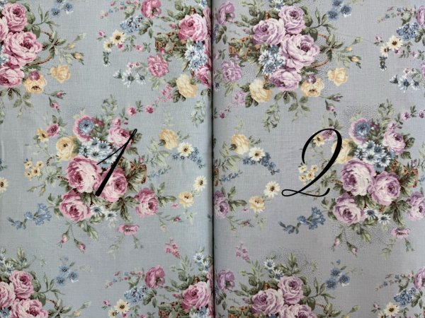 Photo2: Floral Printed Fabric (2)