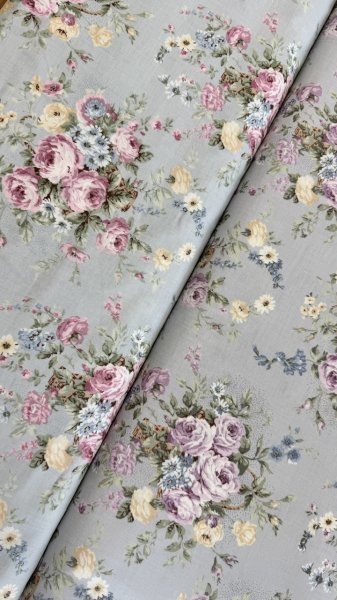 Photo3: Floral Printed Fabric (3)