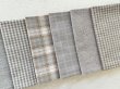 Photo3: Yarn Dyed Fabric - Set of 10 Cuts (26–9-25) Ivory (3)