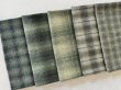 Photo2: Yarn Dyed Fabric - Set of 5 Cuts (26-9-25) Green (2)