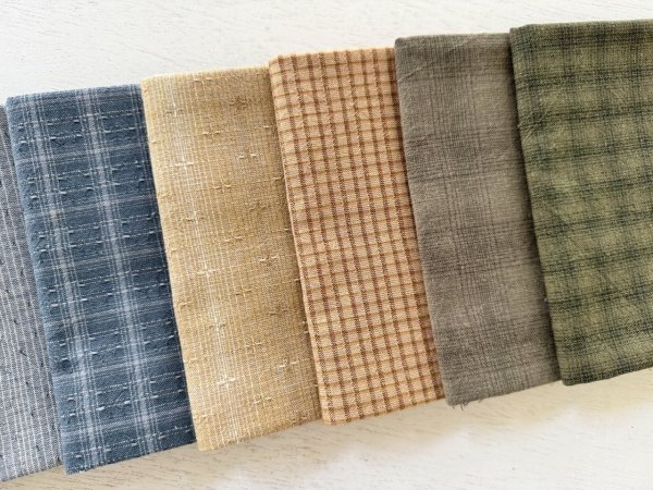 Photo3: Yarn Dyed Fabric - Set of 10 Cuts (26–9-25) Mix (3)