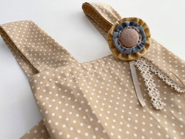 Photo1: Reusable Shopping Bag with Corsage (1)