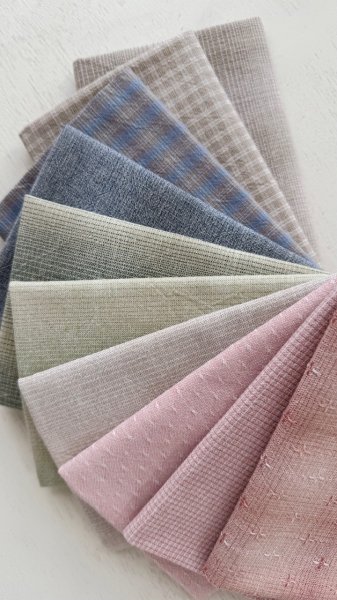 Photo4: Yarn Dyed Fabric - Set of 10 Cuts (26–10-27)  (4)