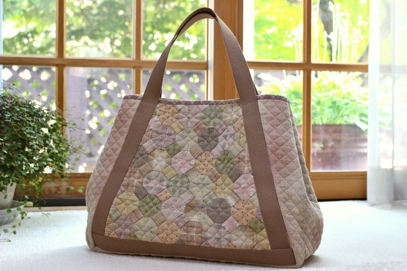 [SALE] Octagon Tote Bag (Pink/Brown)
