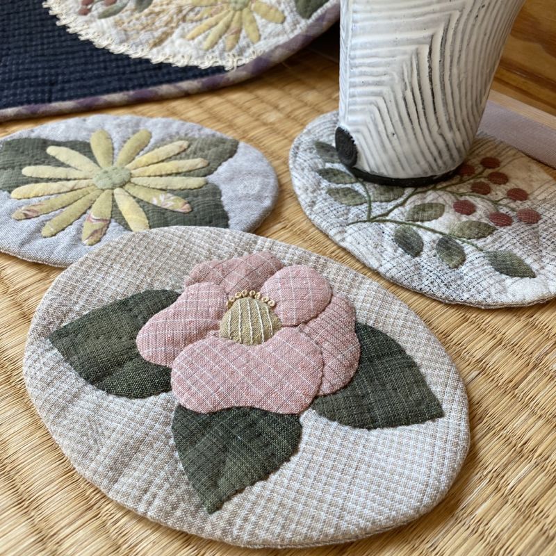New Year’s Coasters with Flowers 