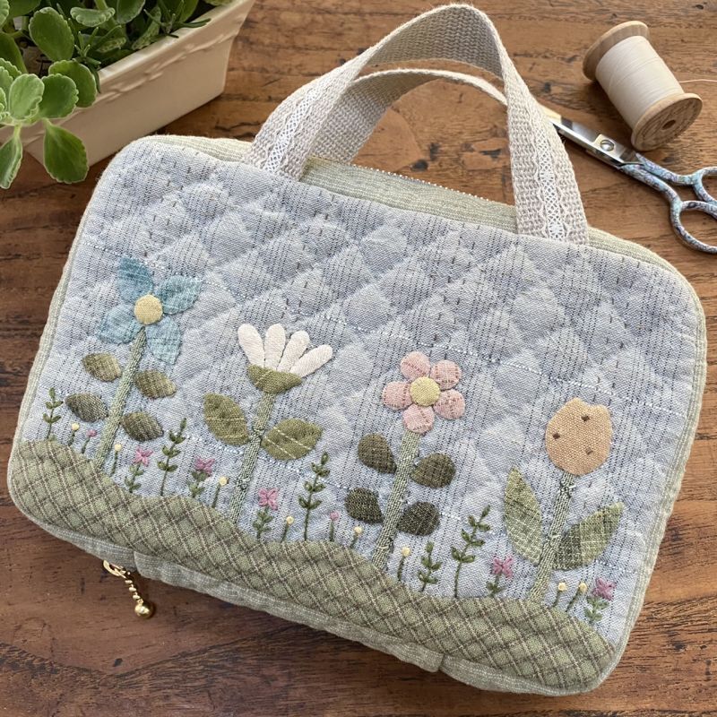 Sewing Bag with Flowers - Enjoy Sewing!